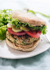 Healthy falafel veggie burgers, so good! cookieandkate.com