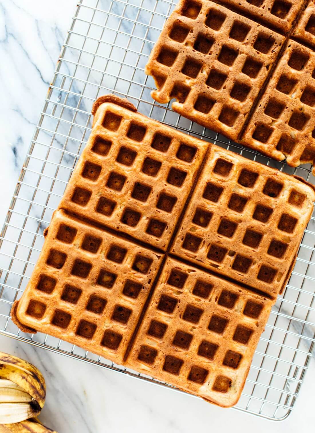 Simple, delicious gluten-free banana waffles! Everyone will love these wholesome waffles. cookieandkate.com