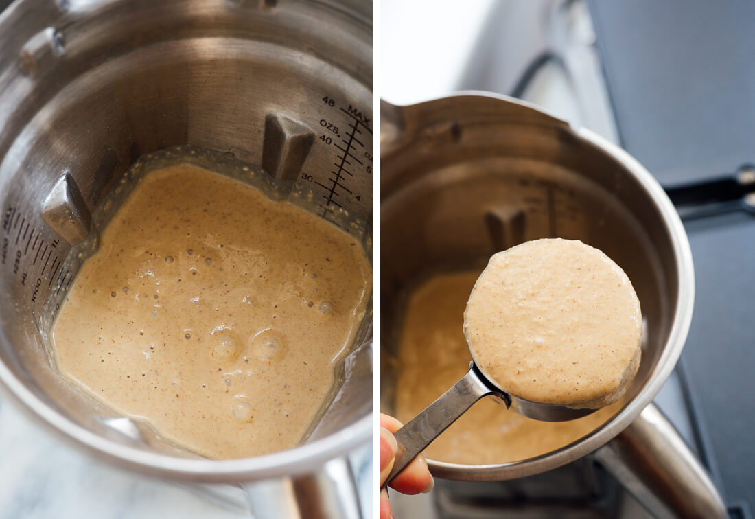 oatmeal pancake batter in blender