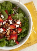 Strawberry Spinach Salad with Sweet and Spicy Walnuts