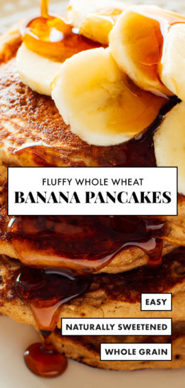 whole wheat banana pancakes recipe for pinterest
